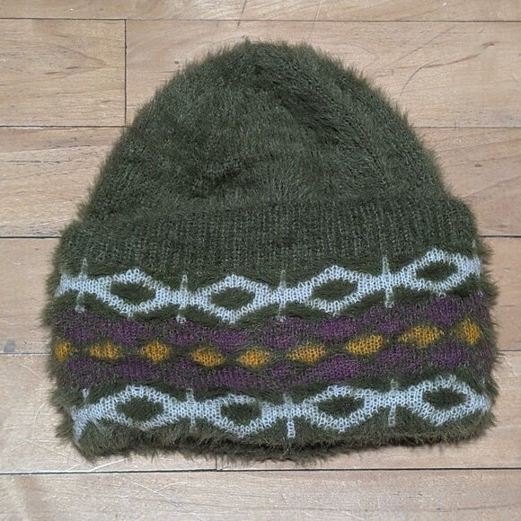 NEW Free People | Whisper Fairisle Cuff Beanie In Green - Picture 3 of 6